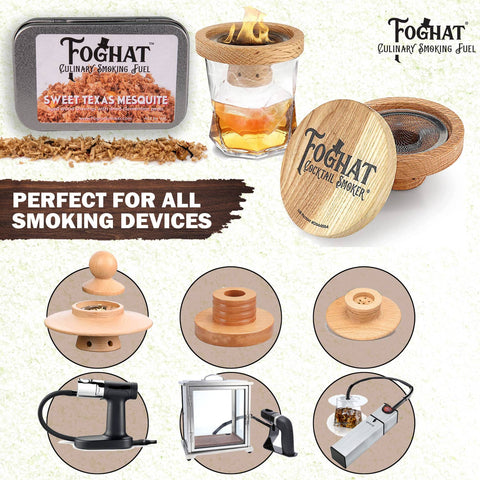 Foghat Culinary Smoking Fuel: Sweet Texas Mesquite, 4oz - ThousandOaksBarrelCo.