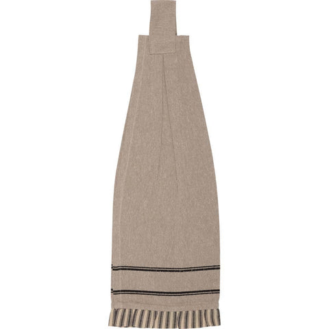 Sawyer Mill Charcoal Farmhouse Button Loop Tea Towel, Set of 2 - VHC Brands