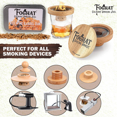Foghat Culinary Smoking Fuel: Red Wine Barrel Oak, 4oz - ThousandOaksBarrelCo.
