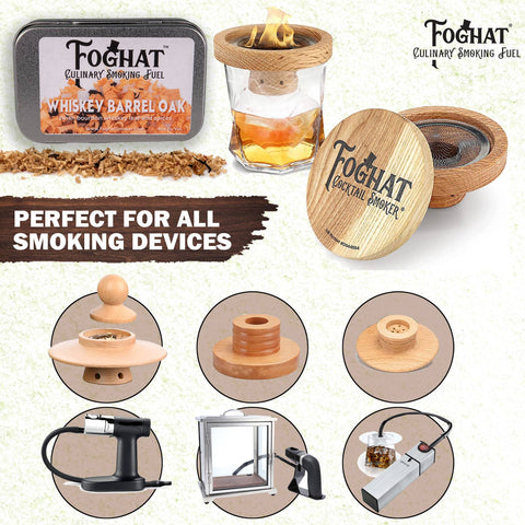 Foghat Culinary Smoking Fuel: Whiskey Barrel Oak, 14oz - ThousandOaksBarrelCo.