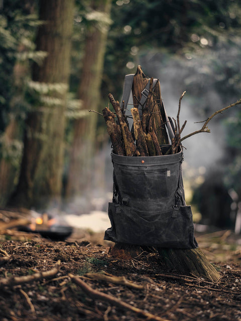 Harvesting & Gathering Bag- Waxed Canvas: Dark Khaki - Barebones