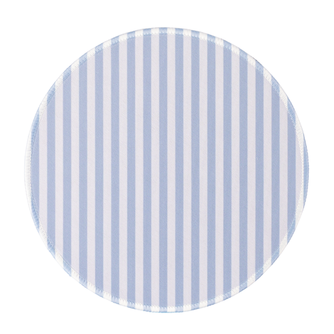 Blue Stripes Mousepad, 8.5" diameter - Elyse Breanne Design