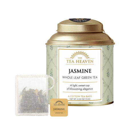 Jasmine Mini Tea Canister, 6 bags - The Tea Heaven
