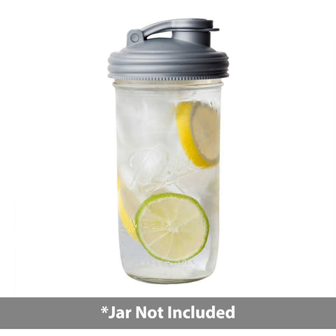 Mason Jars Lid POUR Carry Loop - Black / Wide Mouth - reCAP Mason Jars