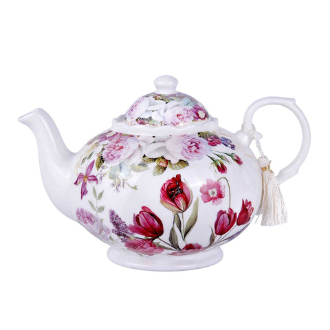 Tulips Bone China Teapot, 1.14 qt, in Gift Box