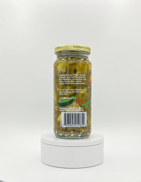 Pickled Jalapeños, 16 oz Handcrafted - Ayurveg