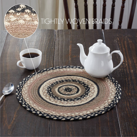 Sawyer Mill Charcoal Creme Jute Trivet, 15 in - VHC Brands
