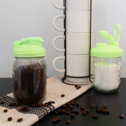 Mason Jars Lid POUR Carry Loop - Black / Wide Mouth - reCAP Mason Jars