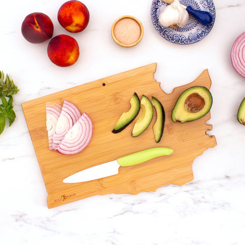 Totally Bamboo - Destination Washington State-Shaped Serving & Cutting Board