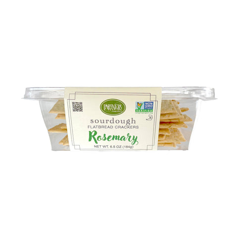 Sourdough Rosemary Flatbread Crackers - Partners Crackers