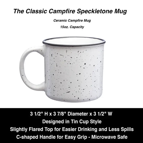 Forest and Clouds Ceramic Mug, 15 oz - Black Lantern