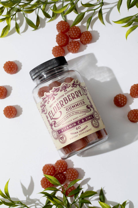 Elderberry Gummies with Zinc + Vitamin C, 60 count - Roots And Leaves