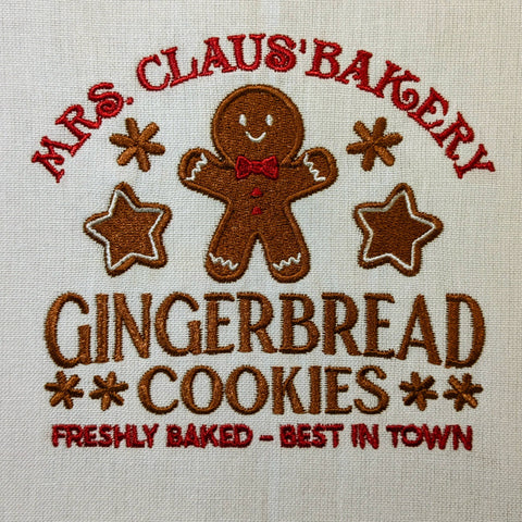 Christmas Baking Tea Towels: Just A Girl with Goals and Holiday Spirit - Red Mitten