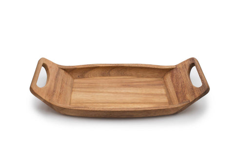 Ironwood Norwegian Saddle Serving Tray, Acacia, 18"x 9"x 3" - Fox Run Brands