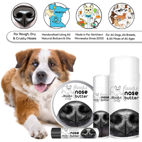 Nose Butter for Rough, Dry Dog Noses in Tins & Tubes: 1oz tin - The Blissful Dog