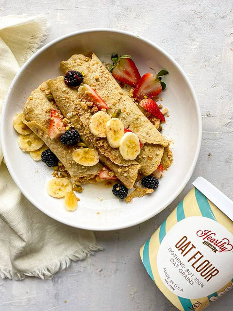 Oat Flour, 16 oz, gluten free fine baker grade - Hearthy Foods