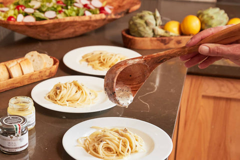 Italian Olivewood Soup and Pasta Ladle - Verve Culture