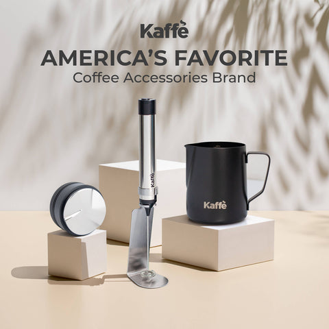 Handheld Milk Frother with Stand, USB Rechargeable, Stainless Steel - Kaffe