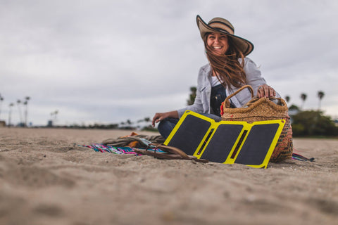 15W Portable Solar Panel Charger + 10k mAh Powerbank - SunJack