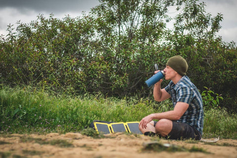 25W Portable Solar Charger + 2x 10k mAh Powerbanks - SunJack