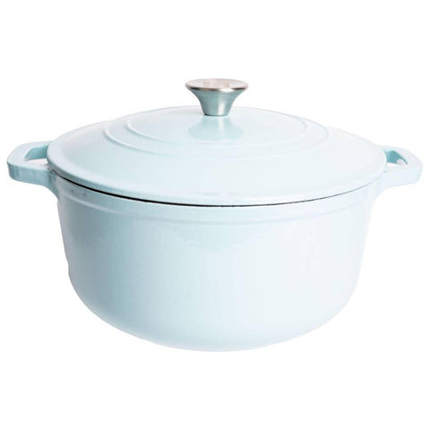 Enameled Cast Iron Dutch Oven: 6 Qt. Green Ombre - Lexi Home
