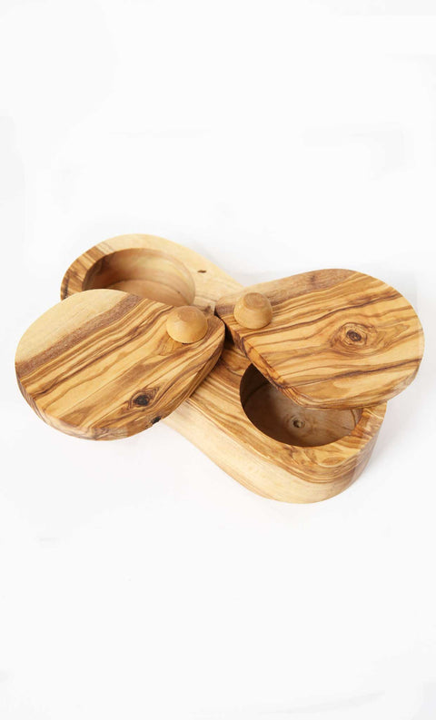 Olive Wood Salt and Pepper Keeper - Scents and Feel