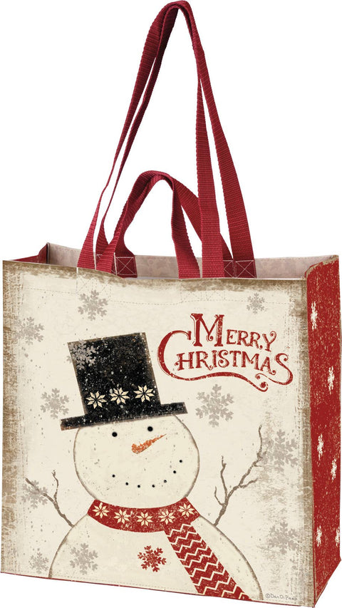 Nordic Merry Christmas Market Tote, 6"x15.5"x15.5" - Primitives by Kathy
