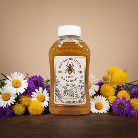 Raw Wildflower Honey 16 oz - Rocky Mountain Honey Co.
