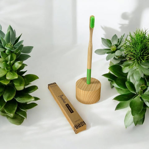 Adult Bamboo Toothbrush, White - Bamboo Switch