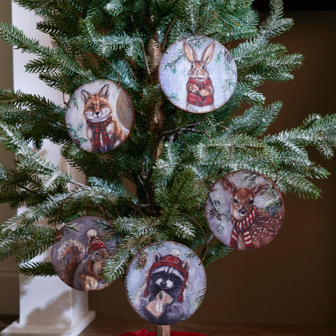 Winter Animal Ornament Set - Primitives by Kathy