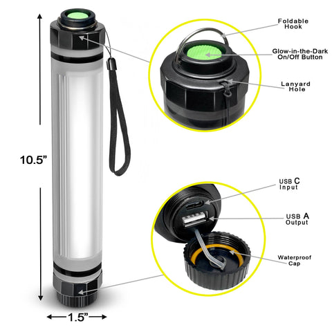 Waterproof LightStick with Powerbank - SunJack