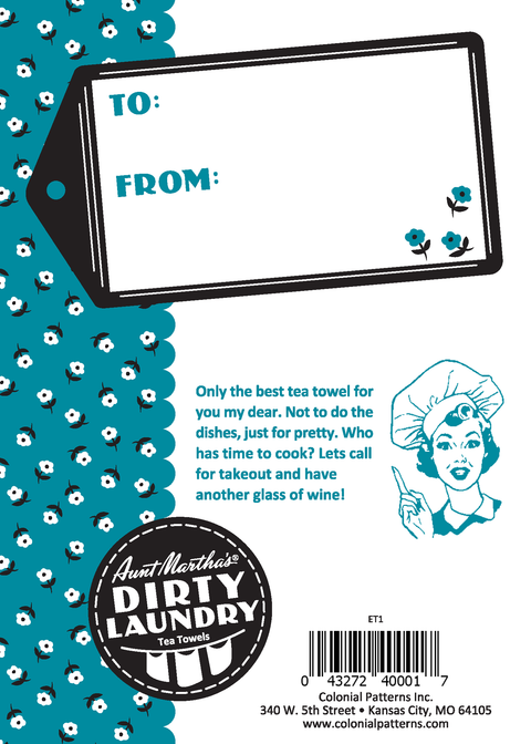 Aunt Martha's® Dirty Laundry Tea Towel - Señorita Margarita - Colonial Patterns, Inc.