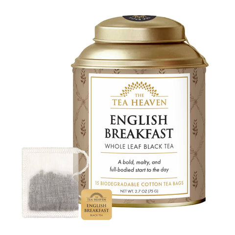 English Breakfast Tea Canister, 15 bags - The Tea Heaven