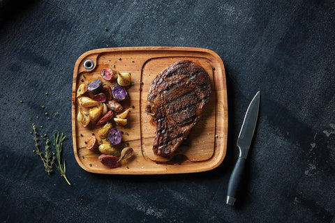 Ironwood Fort Worth Steak Plate, Acacia Wood, 11" x 13" - Fox Run Brands