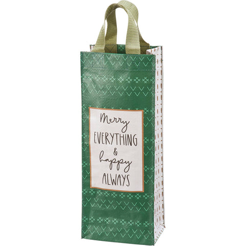 Merry Everything Wine Tote - Primitives by Kathy