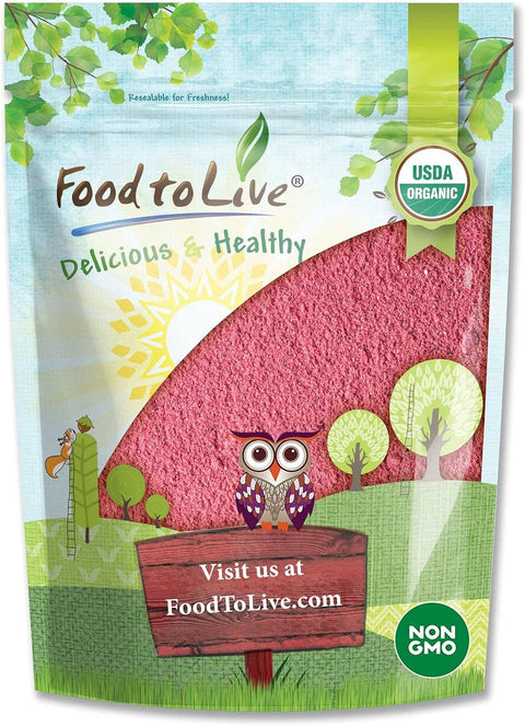 Organic Cranberry Powder – Non-GMO, Unsulfured, Raw, Vegan: 0.5 Pound - Food To Live
