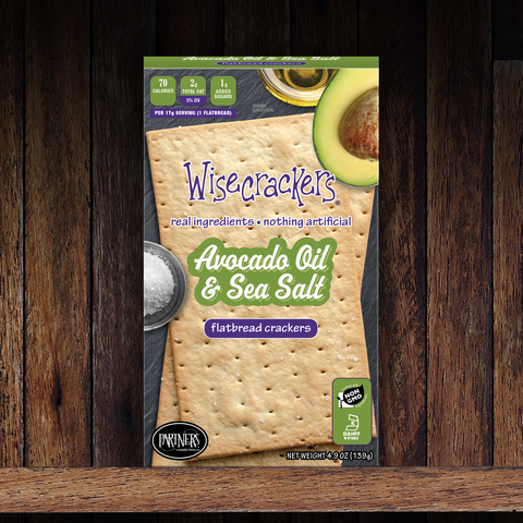 Avocado Oil & Sea Salt Flatbread Crackers - Partners Crackers