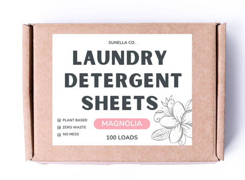 Laundry Detergent Sheets, Magnolia Scent -Sunella Co.