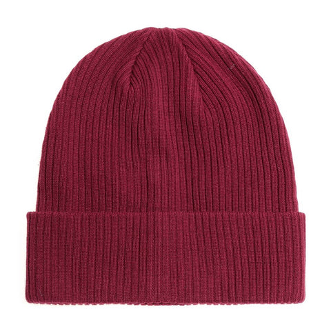 Dark Brown Unisex Cotton Knitted Beanies: One Size - Fashion City