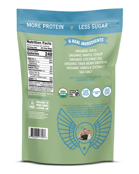 Organic Protein Granola, 8 oz - Lovebird Cereal
