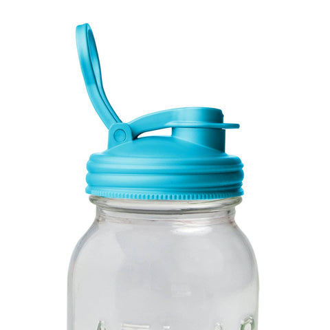 Mason Jars Lid POUR Carry Loop - Black / Wide Mouth - reCAP Mason Jars