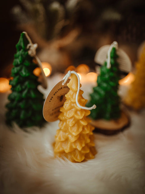 Beeswax Candle Fir Trees - The Holton Homestead