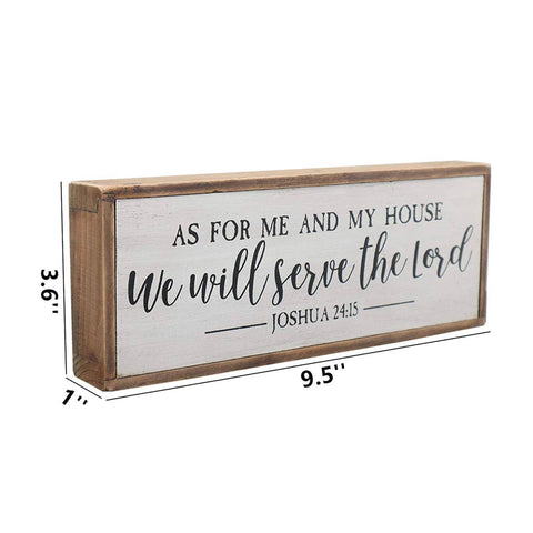 Small As for Me and My House Wood Bible Verse Sign - Paris Loft Inc