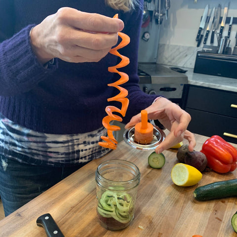 Jarware 3 in 1 Spiralizer for Wide Mouth Mason Jar - Fox Run Brands