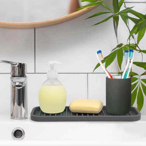 Silicone Sponge Holder for Kitchen Sink: Gray - Zulay Kitchen
