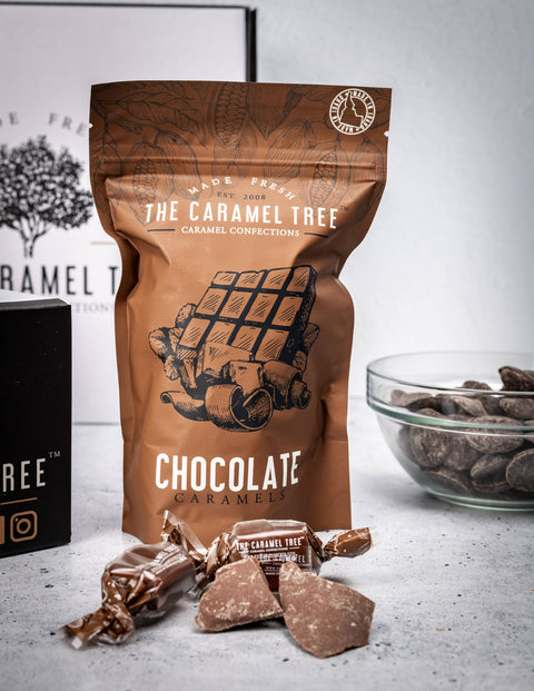 Chocolate Caramel Pouch, 8oz - The Caramel Tree