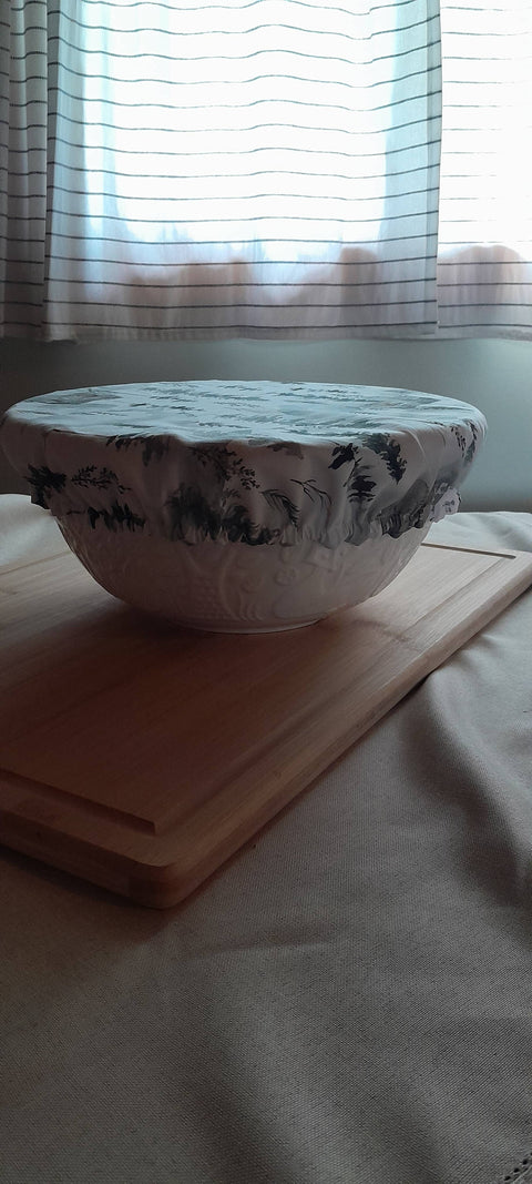 Rustic Cabin XL Waterproof Lined Bowl Cover - Keetna Farm Goods
