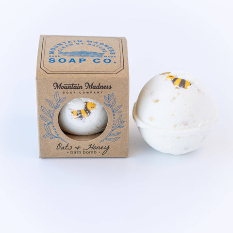 Oats & Honey Bath Bomb - Mountain Madness Soap Co.