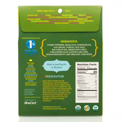 Yellow Thai Curry Paste, 2.8 oz - Mike's Organic Curry Love