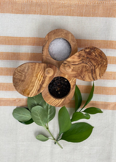 Olive Wood Salt and Pepper Keeper - Scents and Feel
